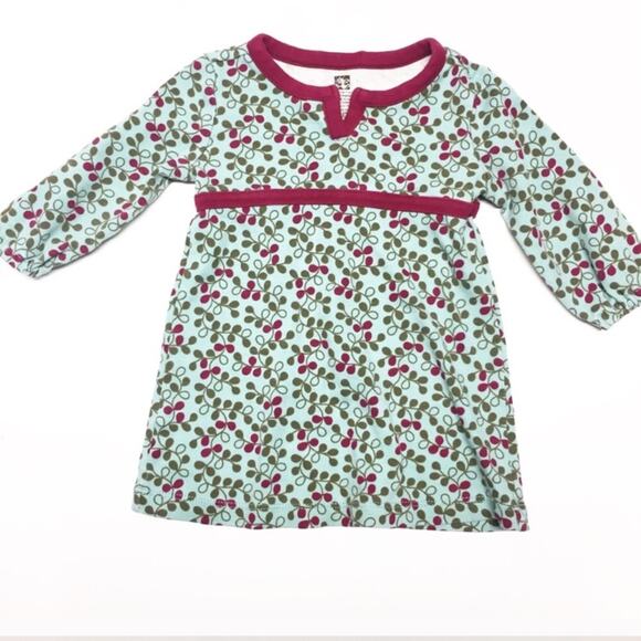 Tea Collection Climb Vine Notch Front Dress Sz 6-12m Baby Girl Long Sleeve Dress - Picture 1 of 6